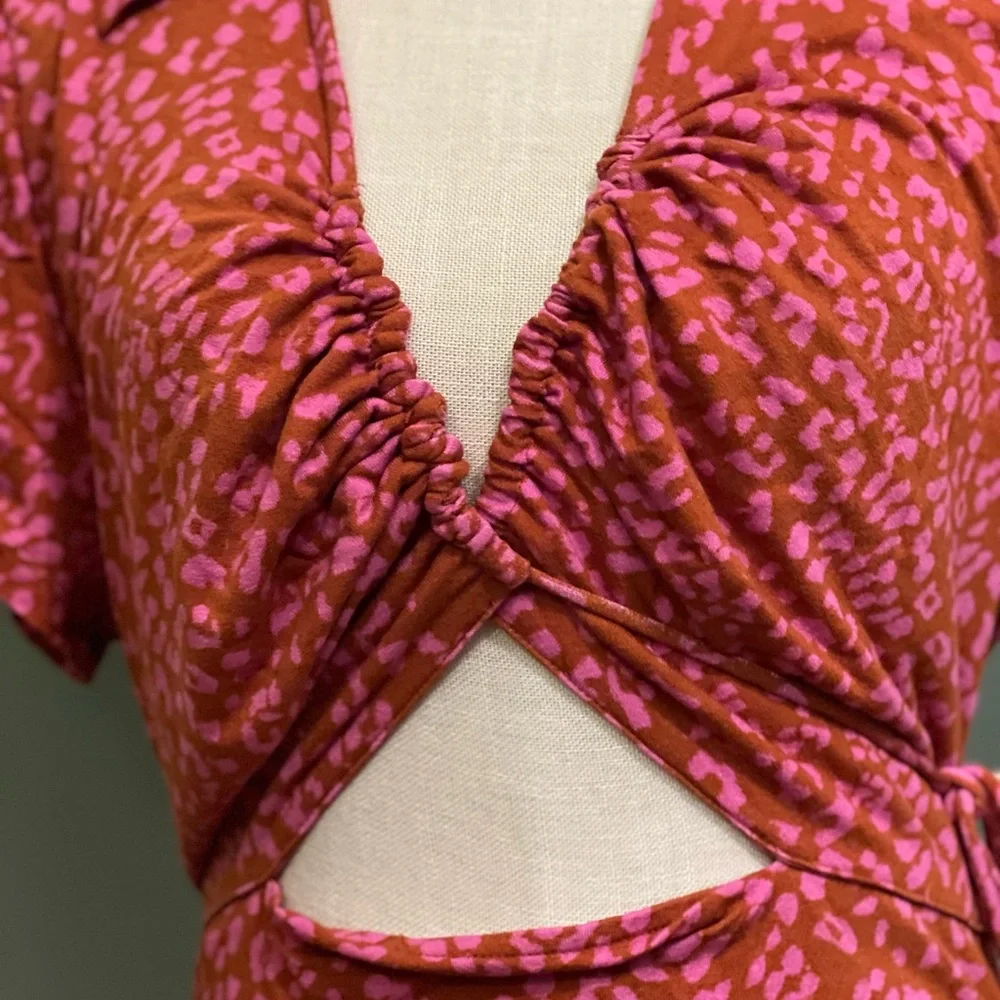 Free People Red Dress Size XL Baby Doll Summer Womens.